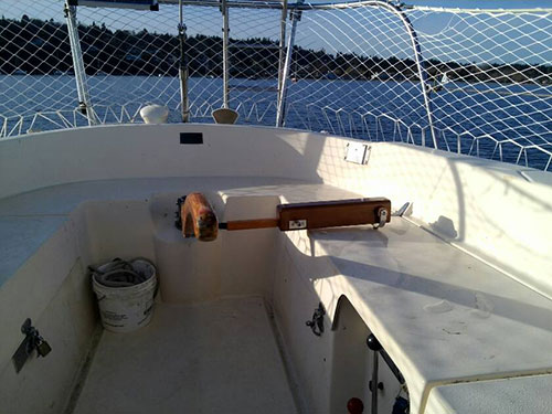 Adjustable Not-O-Helm pilots Trouper II under sail