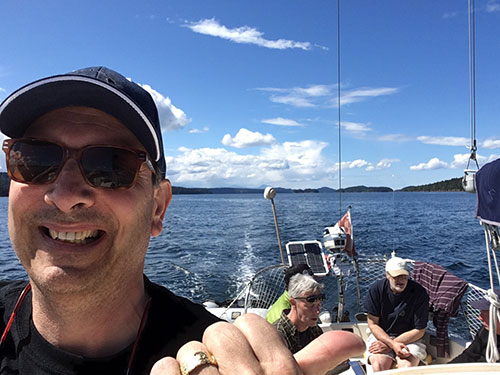 Underway from Wallace Island to Portland Island.
