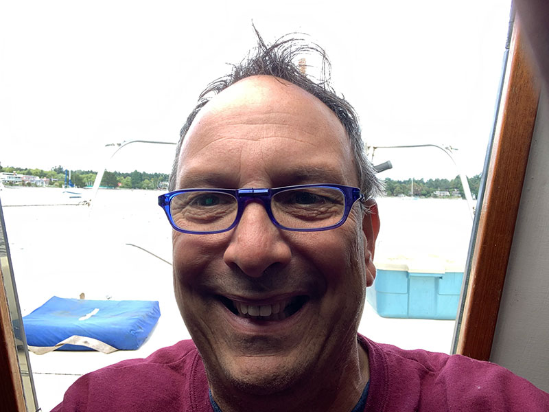 The old man of the sea. Up from his nap and ready to sail.
