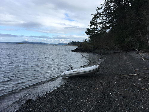 Dinghy on North Beach
