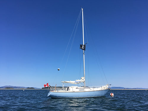On station at Sidney Spit.
