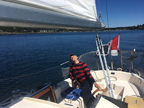 Dad at the helm. He's still got it!