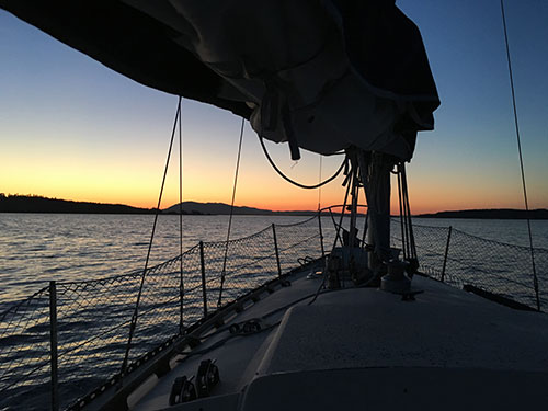 Entering Sidney Channel.