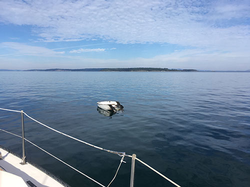 While sailing the gulf islands, a forboding reminder of the consequences of fire at sea.