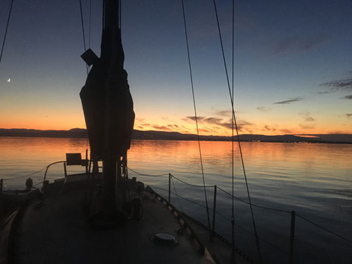 Sunset after a breathtaking fall day at Sidney Spit.