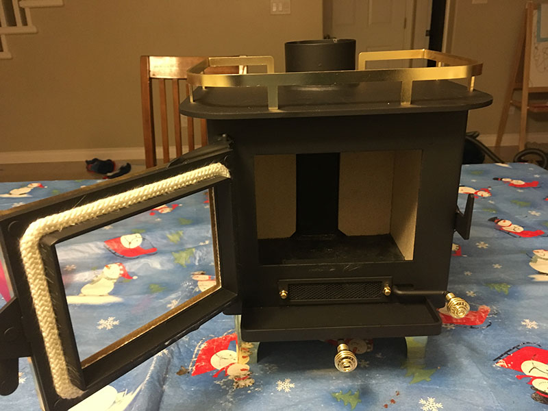 How cute. I real wood burning stove!
