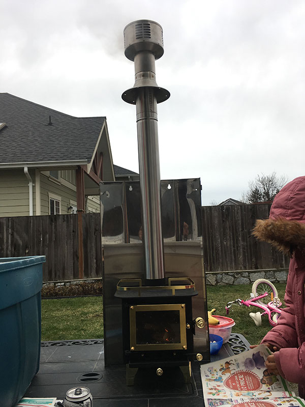 First burn with deck cap attached.