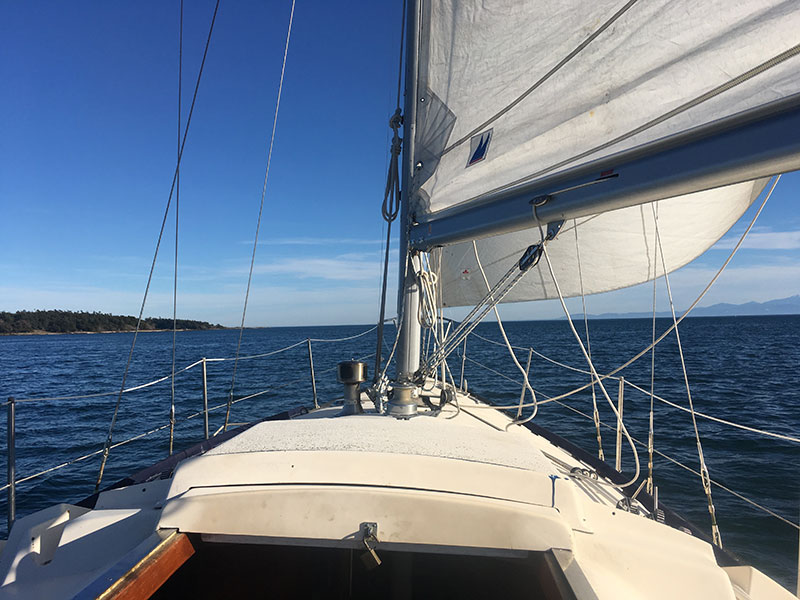 Nice Northeasterly through Plumper Passage