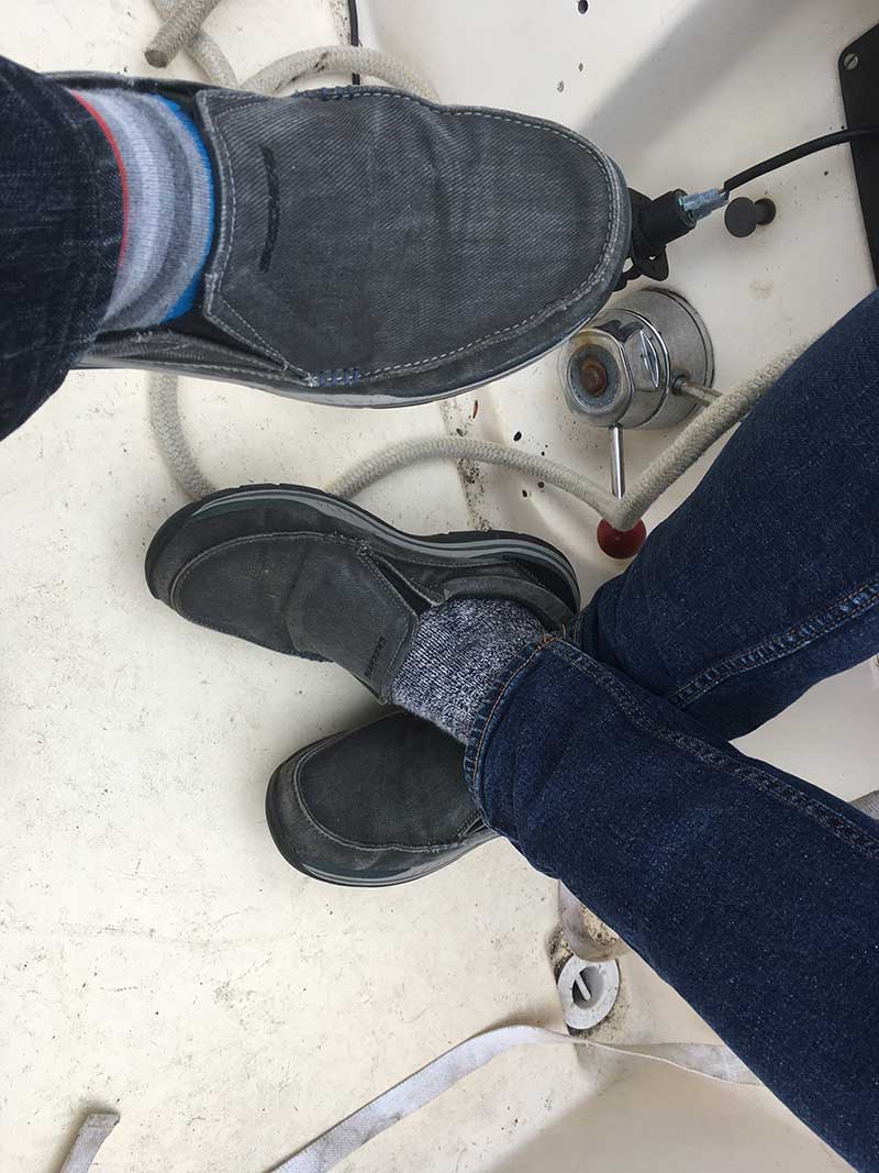 Paul and I wore the same shoes. The others say they didn't get the memo.