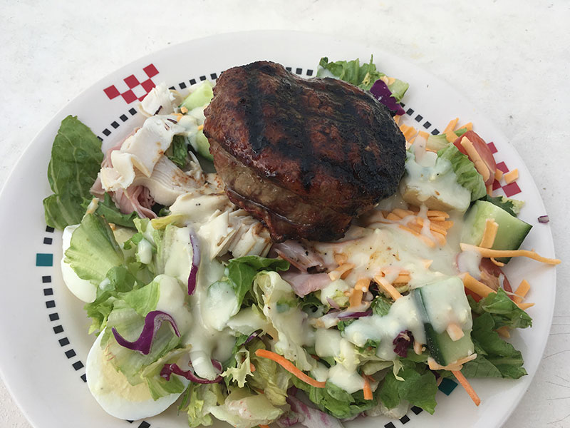 Keto dinner at Portland Island.