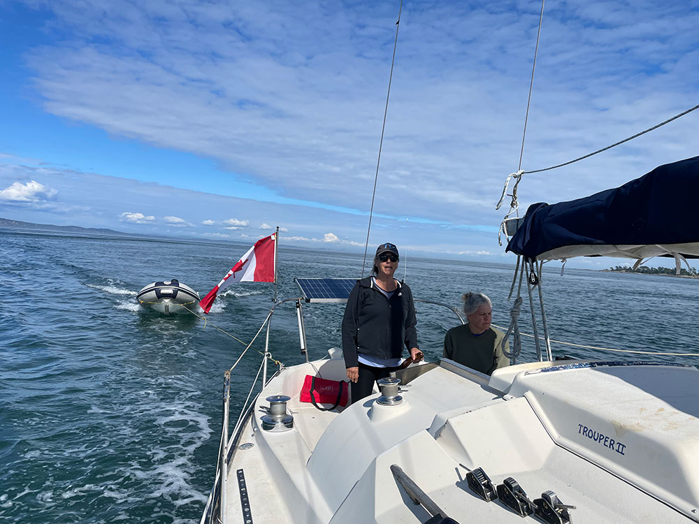 Beth at the helm