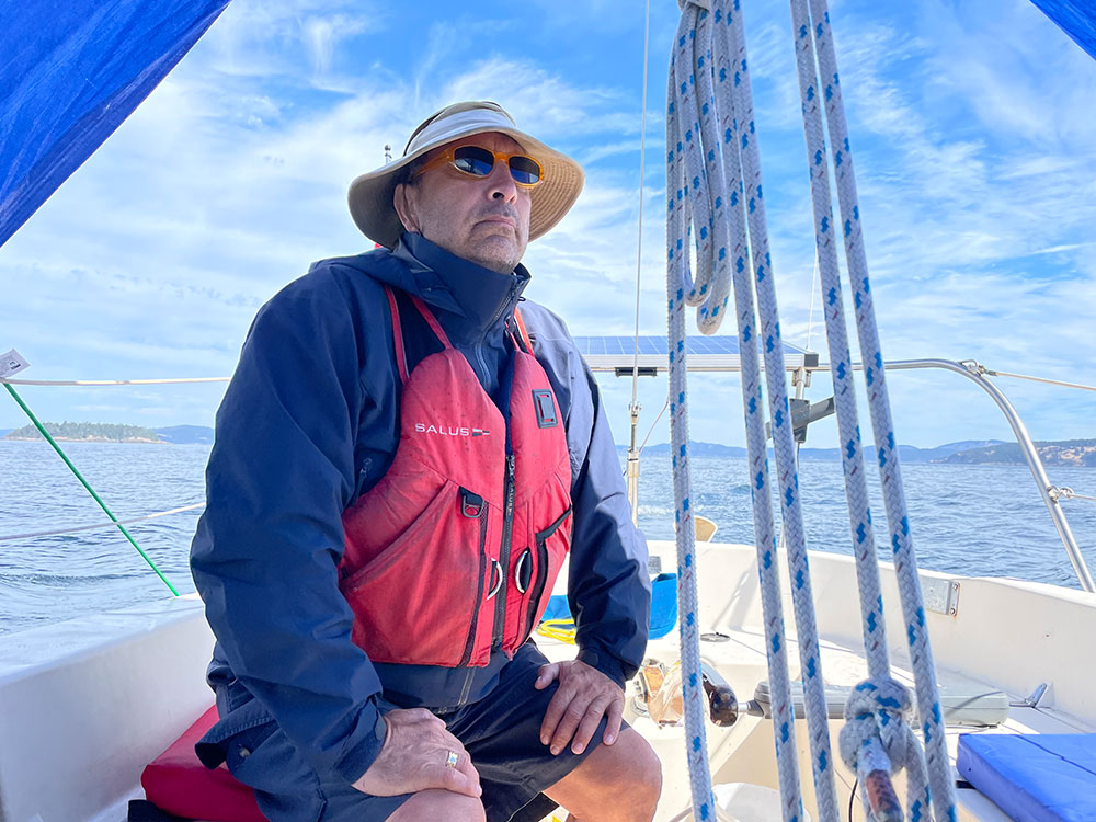 The Pirate at the helm.