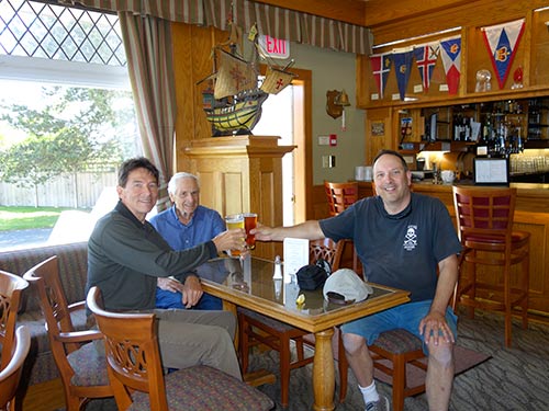 Beers on dad at the Royal Victoria Yacht Club