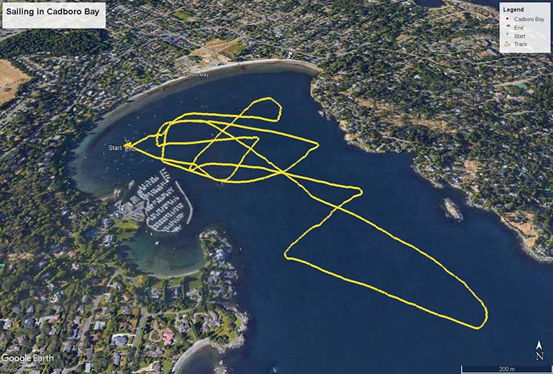 sailing in cadboro bay