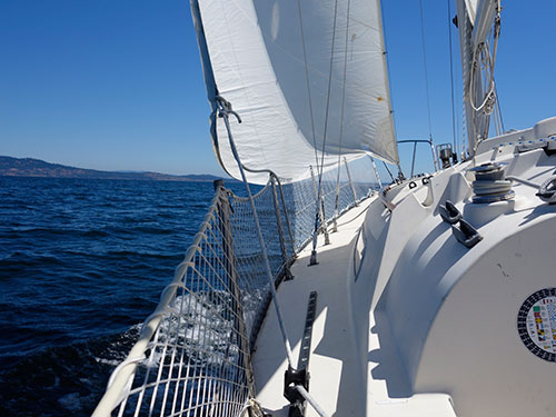 San Juan Island, Washington State off the port bow.