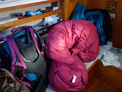 It's not the number of passengers (5 in this case), it's all the gear they bring.