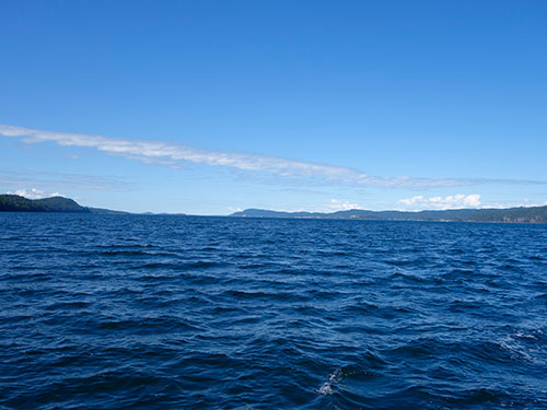 Trincomali Channel with Galliano Island in the distance.