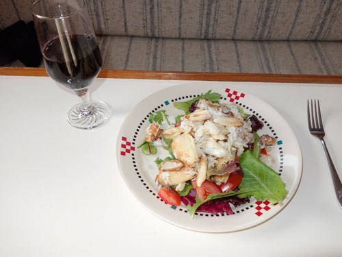 Tuesday night's crab salad.