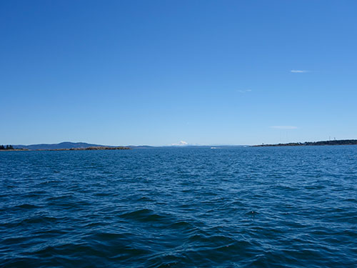 Baines Channel with Mount Baker in the background.