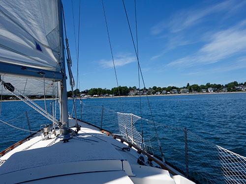 Approaching Oak Bay Tea Party at Willows Beach.