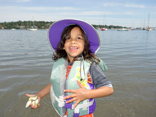 Havana is in her element, on the beach.