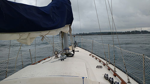 Heading across Baynes Channel toward Chatham Island.