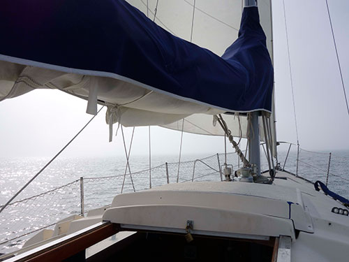 The fog rolled over 10 Mile Point and enveloped Trouper 2
