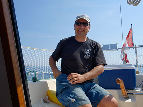 Pirate at the helm.