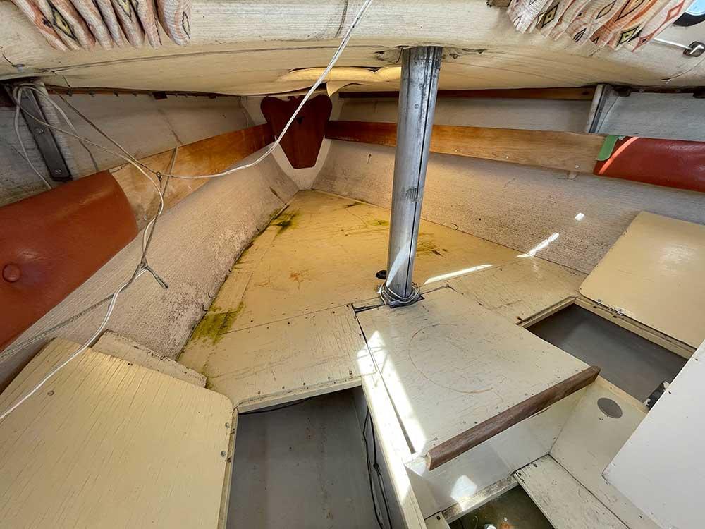 V-berth and head (aft of mast)