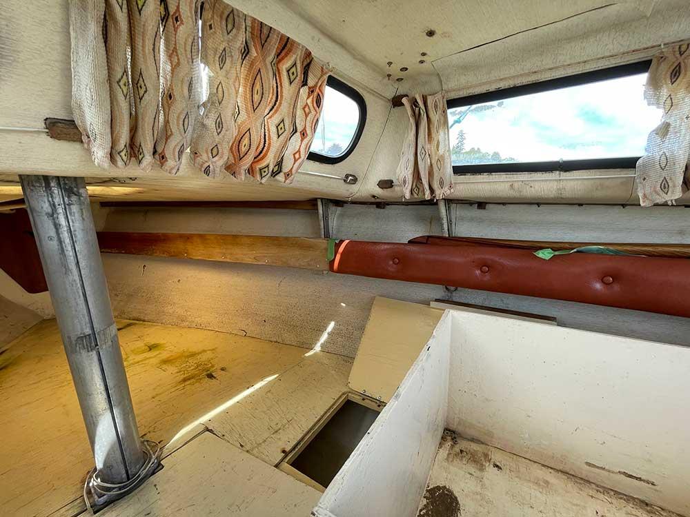 Possible location of future galley. Notice storage drawer.