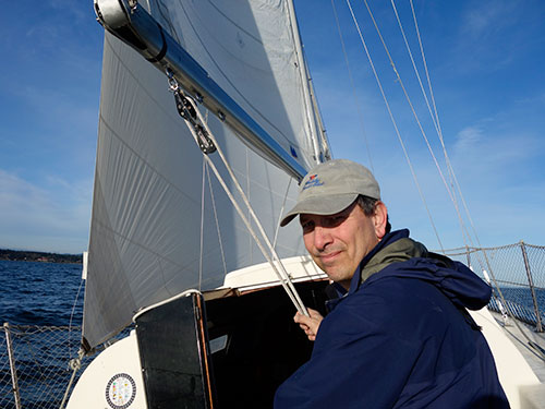 Starboard tack in Haro Strait.