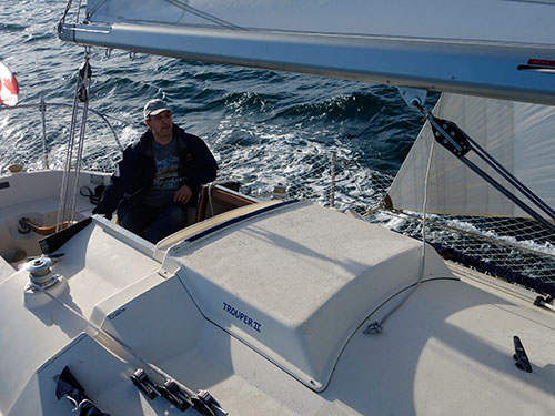 Enjoying a fresh North Easterly in Haro Strait.